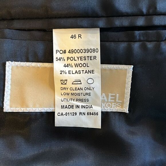 Michael Kors Mens Navy Blue Center Vent 2 Button Blazer - Picture 4 of 6